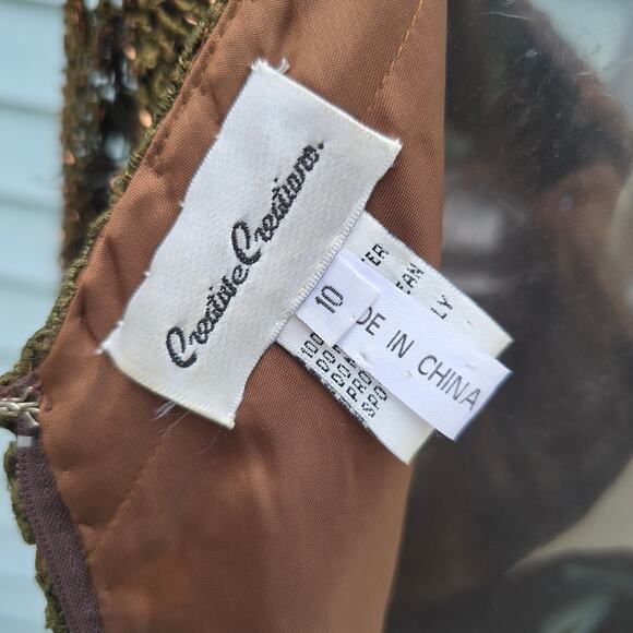 Vintage Beaded Lace Formal Gown by Creative Creations Size 10 | READ - Picture 10 of 16